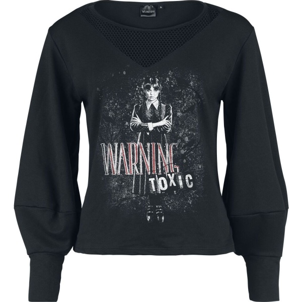 Wednesday Warning - Toxic Dámská mikina černá - Merchstore.cz