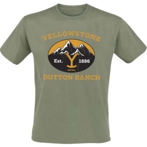 Yellowstone Dutton Ranch Montana - Est. 1883 Tričko olivová - Merchstore.cz