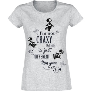 Alice in Wonderland Grinsekatze - I'm Not Crazy Dámské tričko prošedivelá - Merchstore.cz