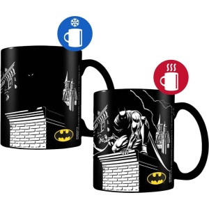 Batman Hrnek s termo efektem Batman Shadows Hrnek černá/bílá/žlutá - Merchstore.cz