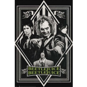 Beetlejuice Beetlejuice Beetlejuice plakát cerná/bílá/zelená - Merchstore.cz