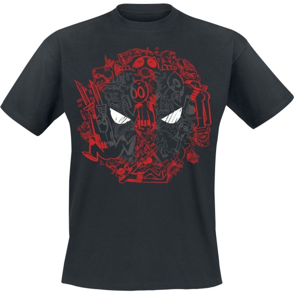 Deadpool Scribble Tričko černá - Merchstore.cz