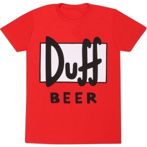 Die Simpsons Duff Tričko červená - Merchstore.cz