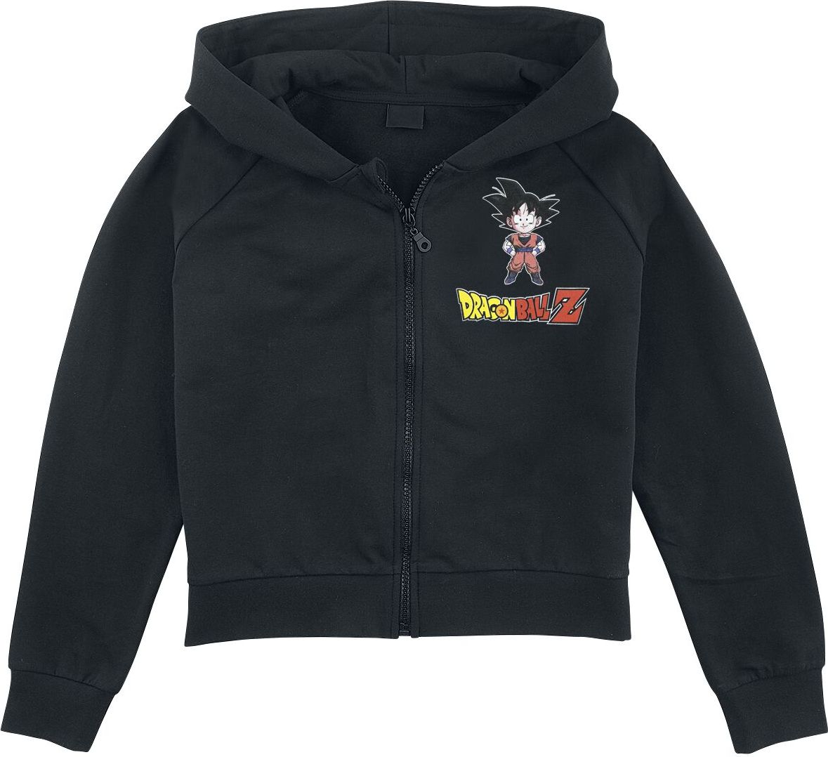 Dragon Ball Kids - Z - Goku Chibi detská mikina s kapucí na zip černá - Merchstore.cz