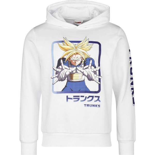 Dragon Ball Z - Trunks Attack Mikina s kapucí bílá - Merchstore.cz