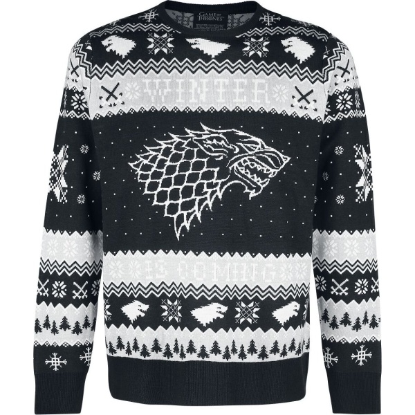 Game Of Thrones Winter Is Coming Pletený svetr šedá - Merchstore.cz