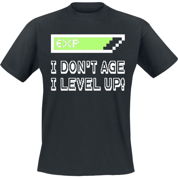 Gaming-Sprüche I Don´t Age Tričko černá - Merchstore.cz