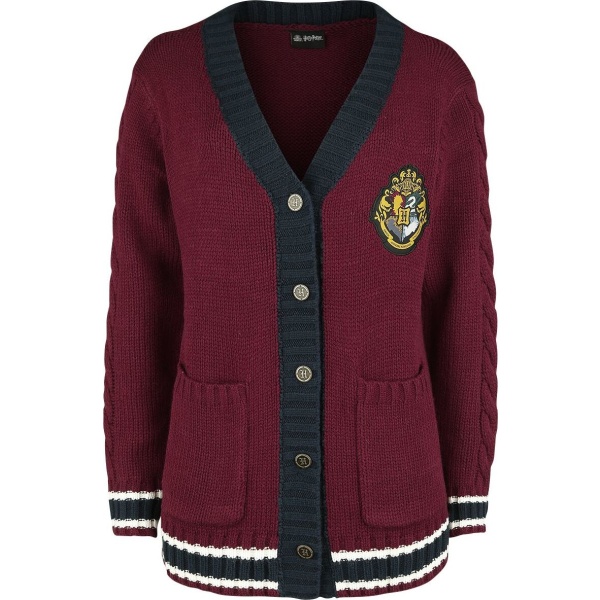 Harry Potter Hogwart's Crest Dámský kardigan tmavě červená - Merchstore.cz