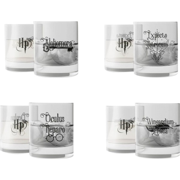 Harry Potter Sada sklenic Spells sada sklenicek průhledný - Merchstore.cz