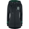 Harry Potter Slytherin Dámská mikina s kapucí na zip černá - Merchstore.cz