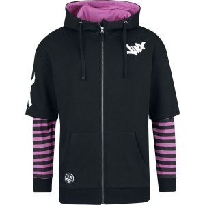 League Of Legends Arcane - Jinx Mikina s kapucí na zip cerná/ružová - Merchstore.cz