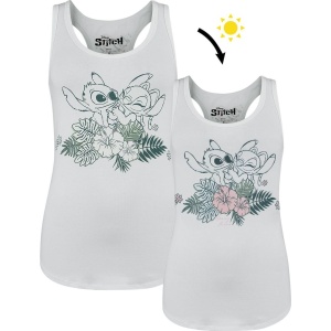 Lilo & Stitch Stitch - Blumen Dámský top bílá - Merchstore.cz