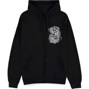 Lilo & Stitch Stitch - Metal Graphic Mikina s kapucí na zip černá - Merchstore.cz