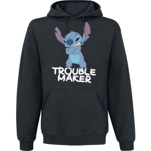 Lilo & Stitch Stitch - Trouble Maker Mikina s kapucí černá - Merchstore.cz