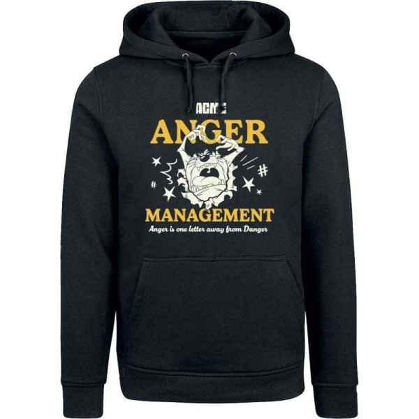 Looney Tunes Taz - Anger Management Mikina s kapucí černá - Merchstore.cz