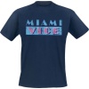 Miami Vice Miami Vice Distressed Logo Tričko námořnická modrá - Merchstore.cz