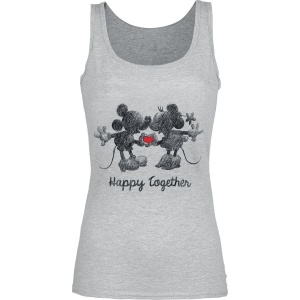 Mickey & Minnie Mouse Happy Together Dámský top prošedivelá - Merchstore.cz