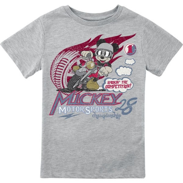 Mickey & Minnie Mouse Kids - Motor Sports Championchip detské tricko šedá - Merchstore.cz