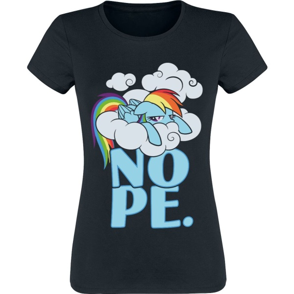 My Little Pony Rainbow Dash - NOPE Dámské tričko černá - Merchstore.cz