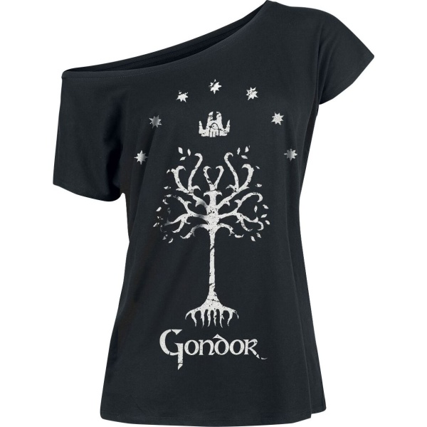 Pán prstenů Tree Of Gondor Dámské tričko černá - Merchstore.cz