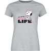 Peanuts Living My Best Life Dámské tričko prošedivelá - Merchstore.cz