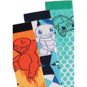 Pokémon Ponožky Charmander Bulbasaur Squirtle Elements Ponožky vícebarevný - Merchstore.cz