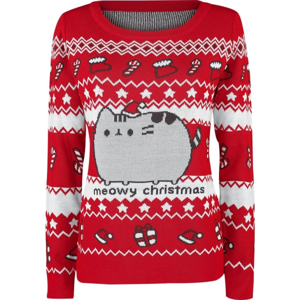 Pusheen Meowy Christmas Pletený svetr vícebarevný - Merchstore.cz