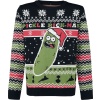 Rick And Morty Pickle Rick Pletený svetr vícebarevný - Merchstore.cz