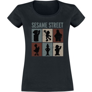 Sesame Street Characters Dámské tričko černá - Merchstore.cz