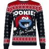 Sesame Street Krümelmonster - Cookies Pletený svetr vícebarevný - Merchstore.cz