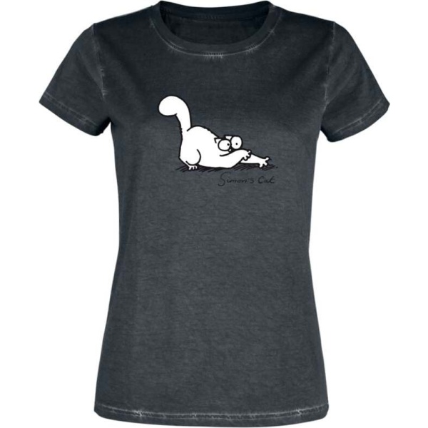 Simon's Cat Simon´s Cat Dámské tričko černá - Merchstore.cz