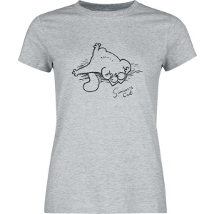 Simon's Cat Simon´s Cat Dámské tričko prošedivelá - Merchstore.cz