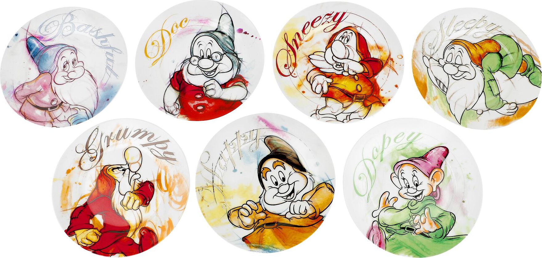 Sněhurka a sedm trpaslíků Sada talířů Sedm trpaslíků talíre vícebarevný - Merchstore.cz Sněhurka a sedm trpaslíků Sada talířů Sedm trpaslíků talíre vícebarevný - Merchstore.cz