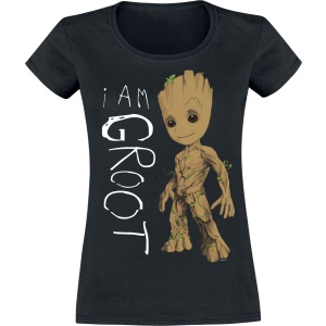 Strážci galaxie I Am Groot Dámské tričko černá - Merchstore.cz