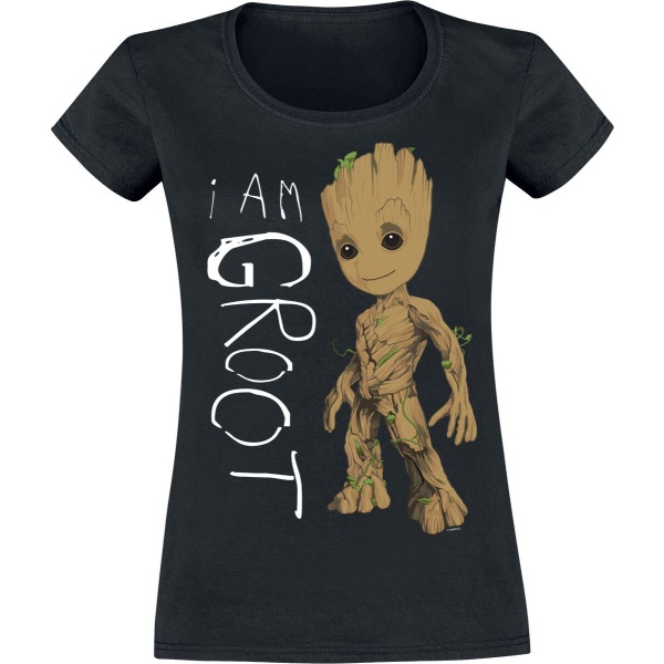 Strážci galaxie I Am Groot Dámské tričko černá - Merchstore.cz