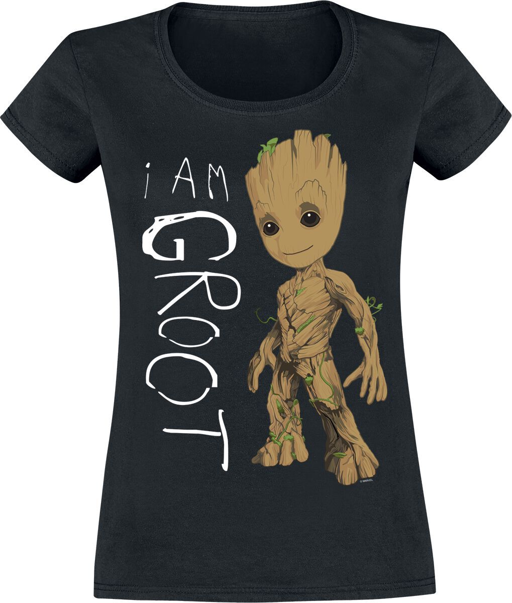 Strážci galaxie I Am Groot Dámské tričko černá - Merchstore.cz Strážci galaxie I Am Groot Dámské tričko černá - Merchstore.cz