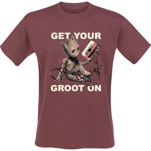 Strážci galaxie Vol. 2 - Get your Groot on Tričko červená - Merchstore.cz