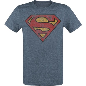 Superman Logo Tričko smíšená modrá - Merchstore.cz