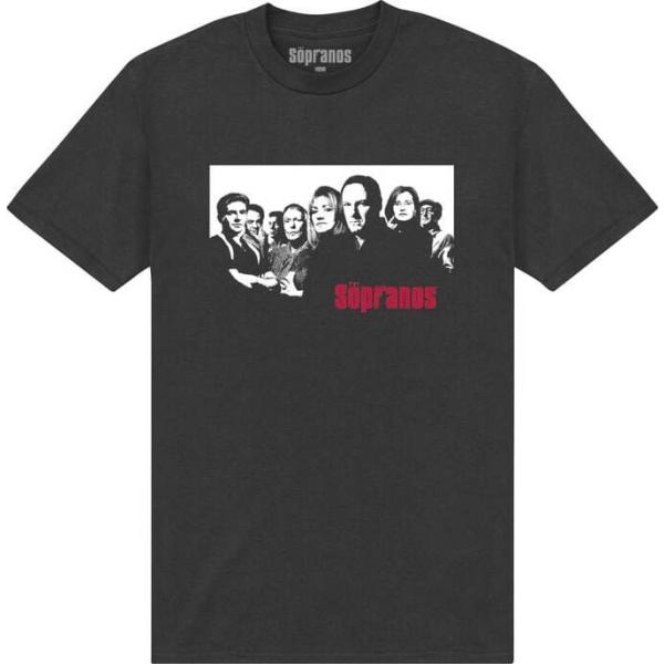 The Sopranos Photo & Logo - beidseitig bedruckt Tričko černá - Merchstore.cz