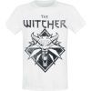 The Witcher Wolf Logo Tričko bílá - Merchstore.cz