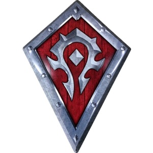 World Of Warcraft Horde Shield plechová cedule stríbrite cervená - Merchstore.cz