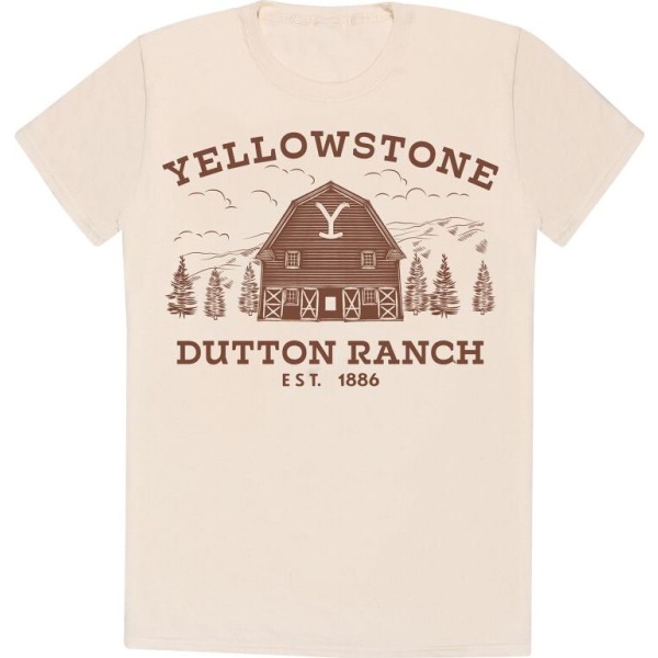 Yellowstone Dutton Ranch Tričko písková - Merchstore.cz