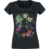 Alice in Wonderland Black Flower Dámské tričko černá - Merchstore.cz