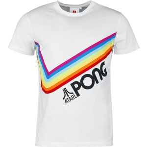 Atari Pong - Pride Rainbow Tričko bílá - Merchstore.cz