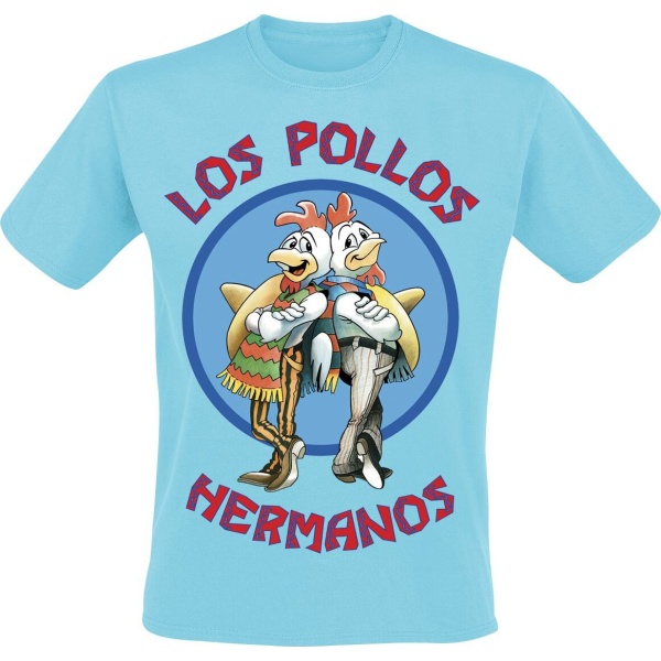 Breaking Bad Los Pollos Hermanos Tričko světle modrá - Merchstore.cz