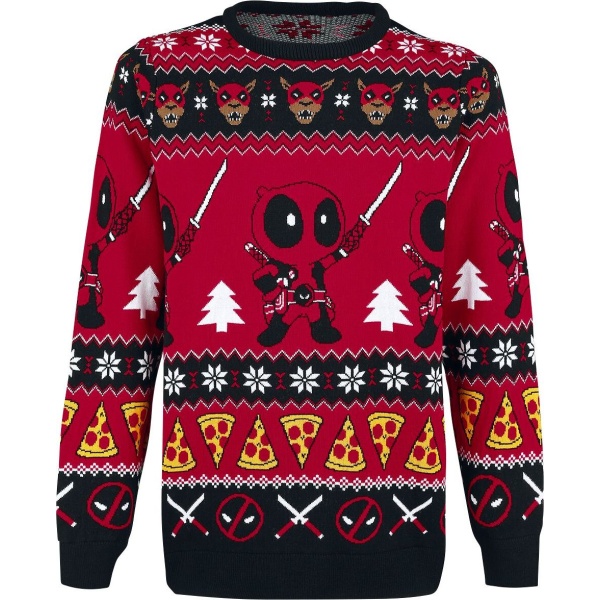 Deadpool Wish You A Deadpool Christmas Pletený svetr vícebarevný - Merchstore.cz