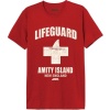 Der weisse Hai Lifeguard Amity Island Tričko červená - Merchstore.cz