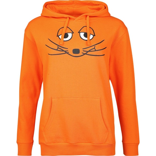 Die Sendung mit der Maus Die Maus Dámská mikina s kapucí oranžová - Merchstore.cz