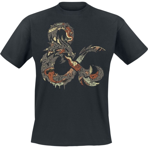 Dungeons and Dragons Ampersand Monster Tričko černá - Merchstore.cz