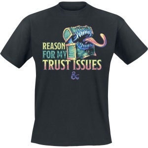 Dungeons and Dragons Mimic - Trust Issues Tričko černá - Merchstore.cz